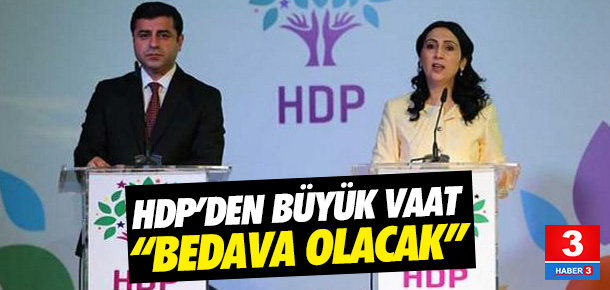 HDP: Elektrik ve su bedava olacak