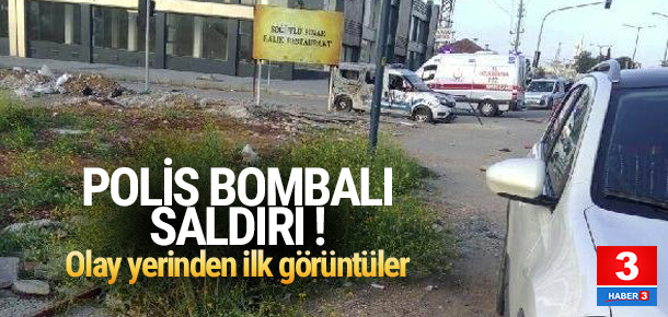 MERSİN&#039;DE POLİS ARACINA BOMBALI SALDIRI - Resim : 1