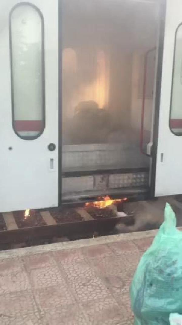 Yolcu treninde yangın dehşeti !