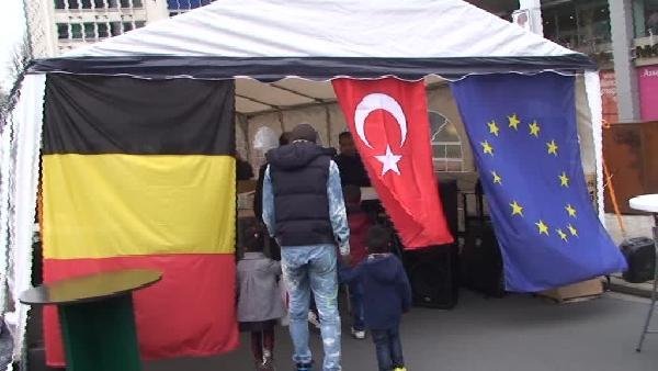 Belçika'da Türkler de çadır kurdu !