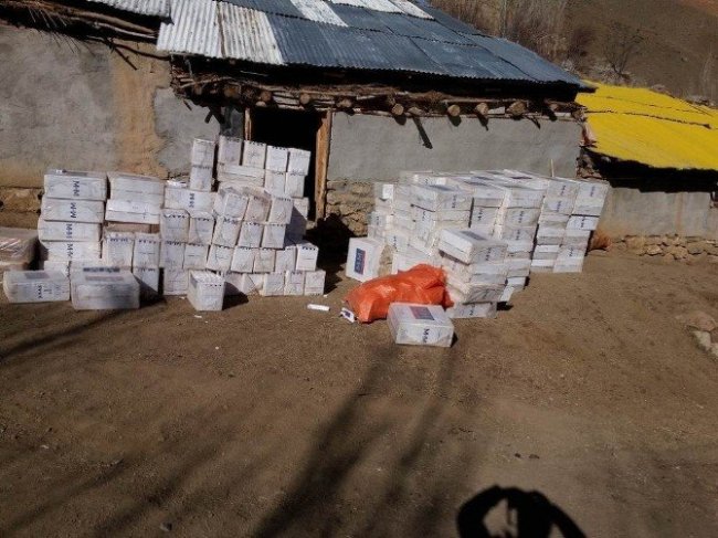 Hakkari'de 5 milyon kaçak sigara paketi yakalandı