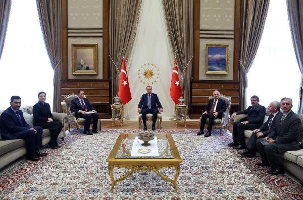 Erdoğan Malkoç'u kabul etti