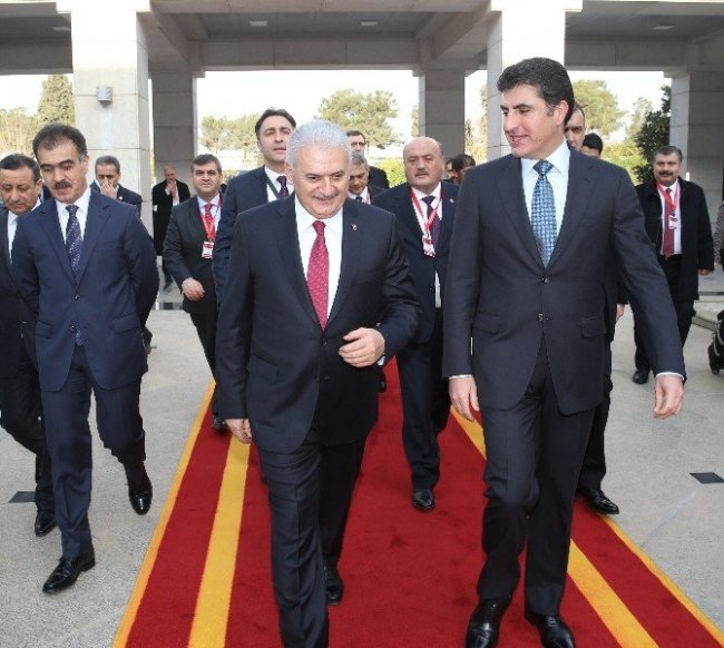 Başbakan Yıldırım, Barzani'yle görüştü