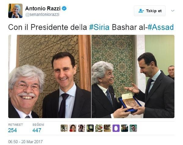 Esad'la selfie çekildi, tepki yağıyor